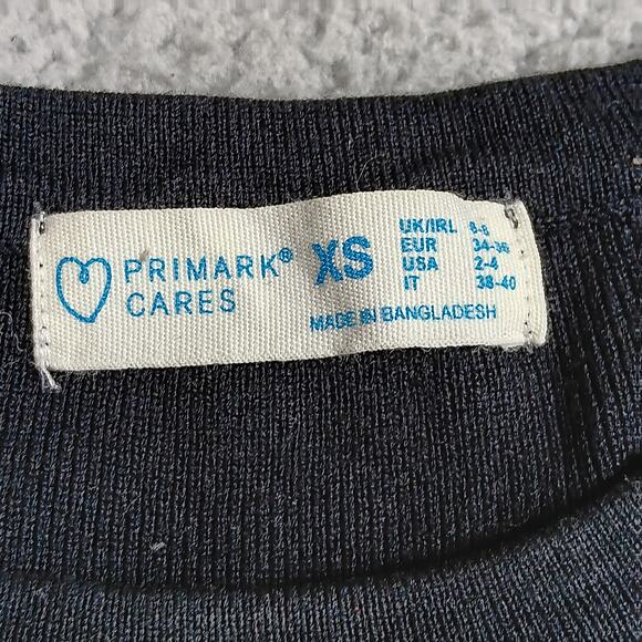 Primark Cares Crop Top Size XS Black Fine Knit - Picture 4 of 7